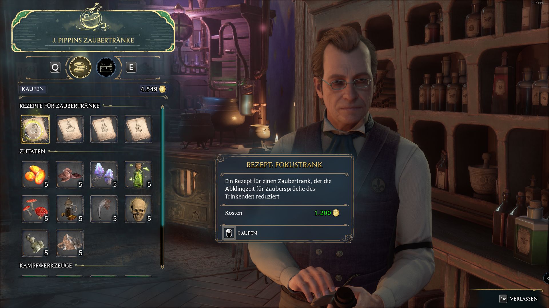 Hogwarts Legacy Alle Tränke brauen, wie man sie herstellt und wofür sie gebraucht werden